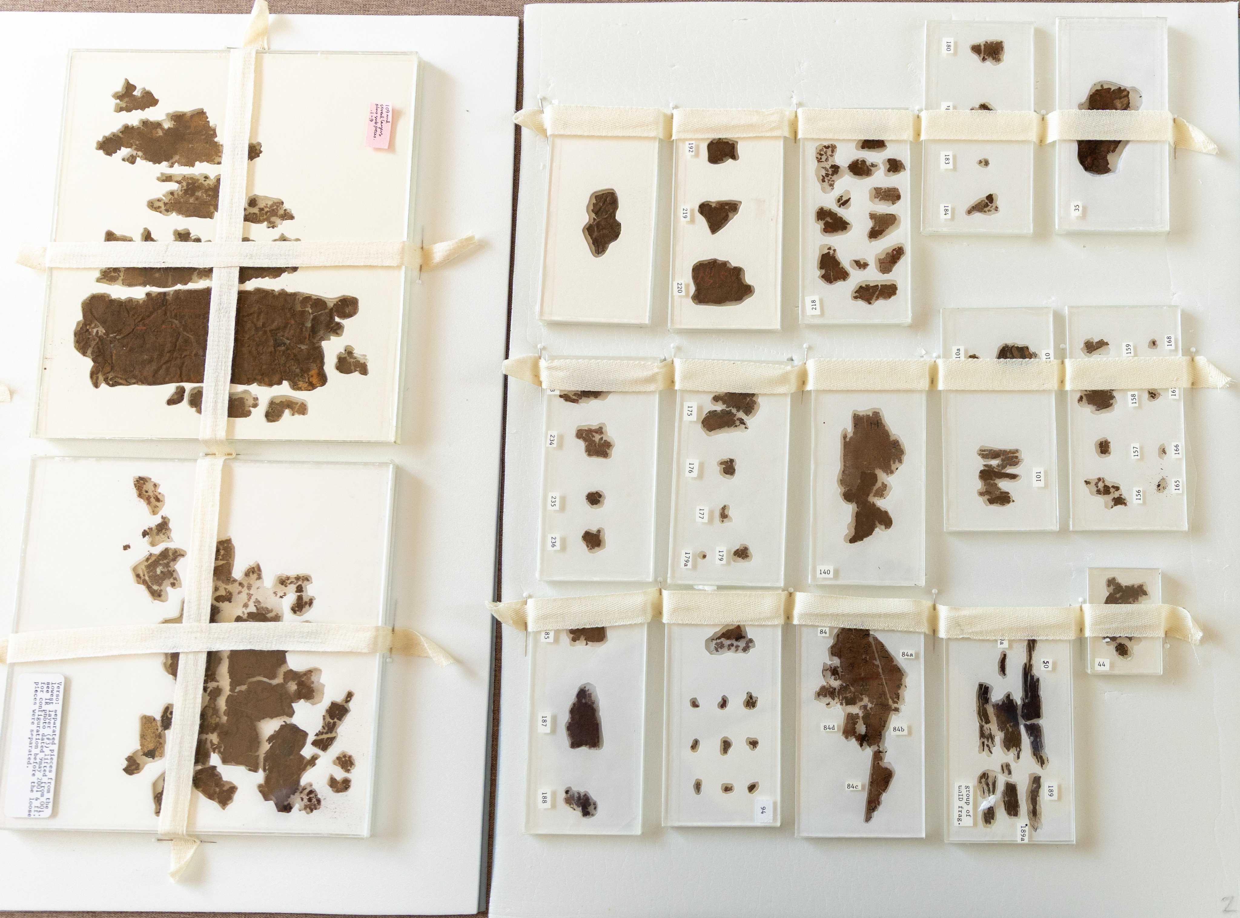 The ancient Zidanku Silk Manuscripts from the Warring States period are displayed during a handover ceremony at the Chinese Embassy in the United States in Washington on May 16. Photo: Xinhua