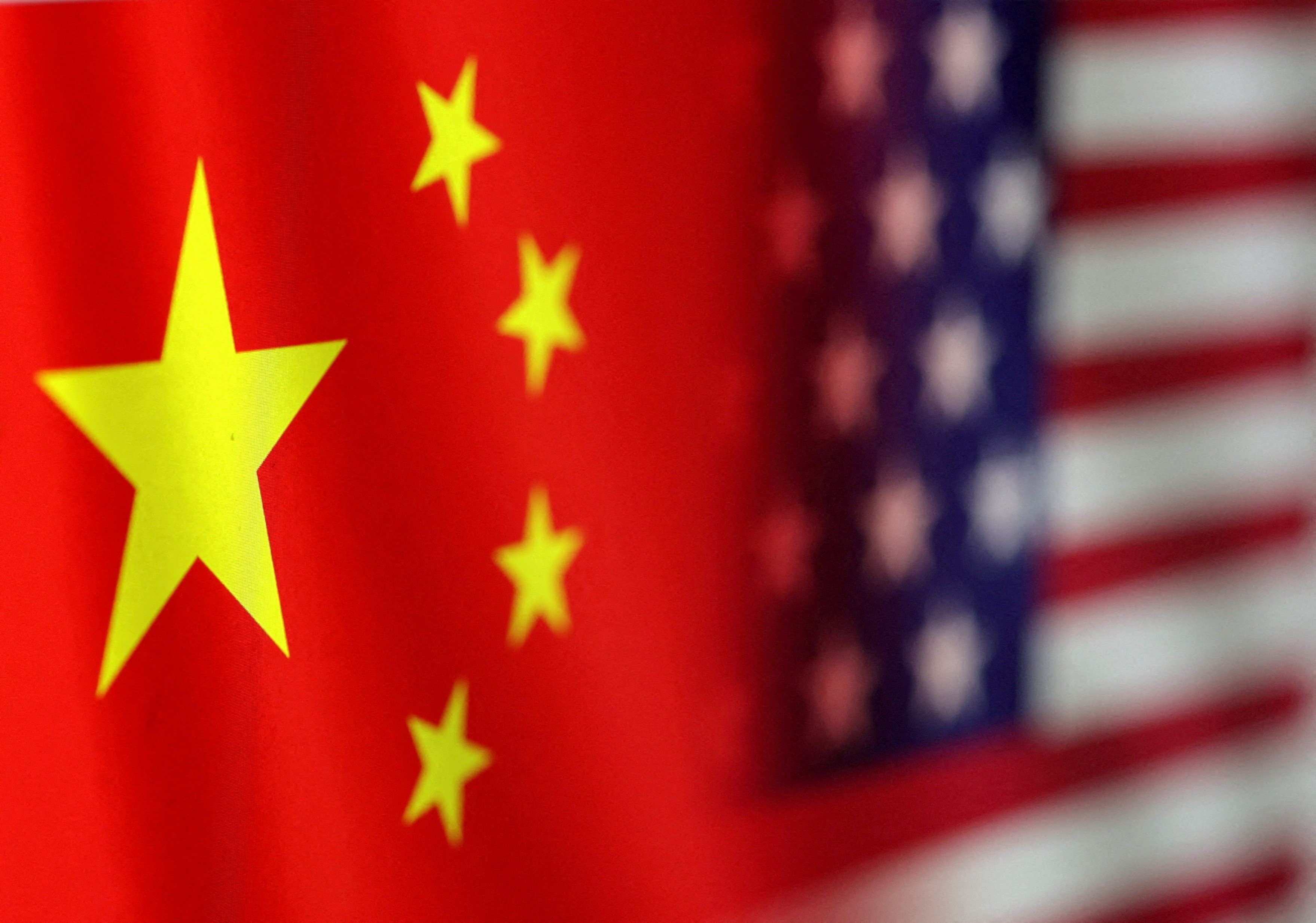 Chinese and US flags are seen in this illustration taken on January 30, 2023. Photo: Reuters/Dado Ruvic